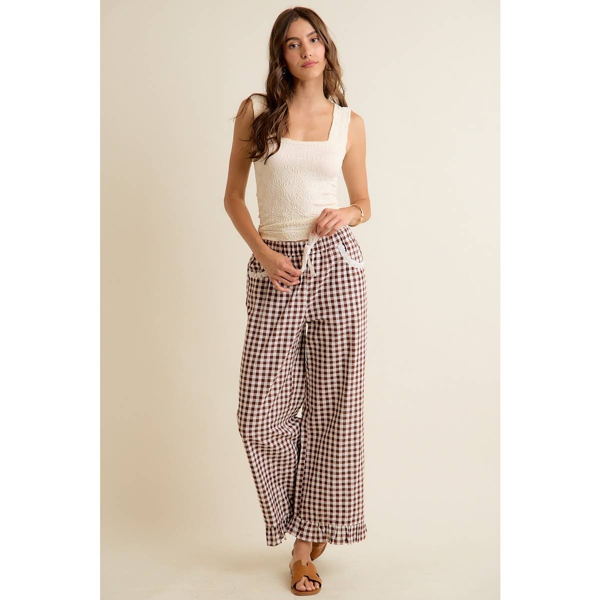 Brown Sugar Gingham Pants