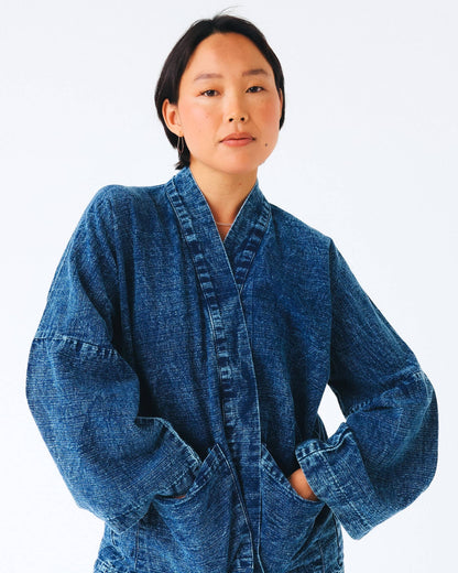Indigo Denim Kimono Women Jacket