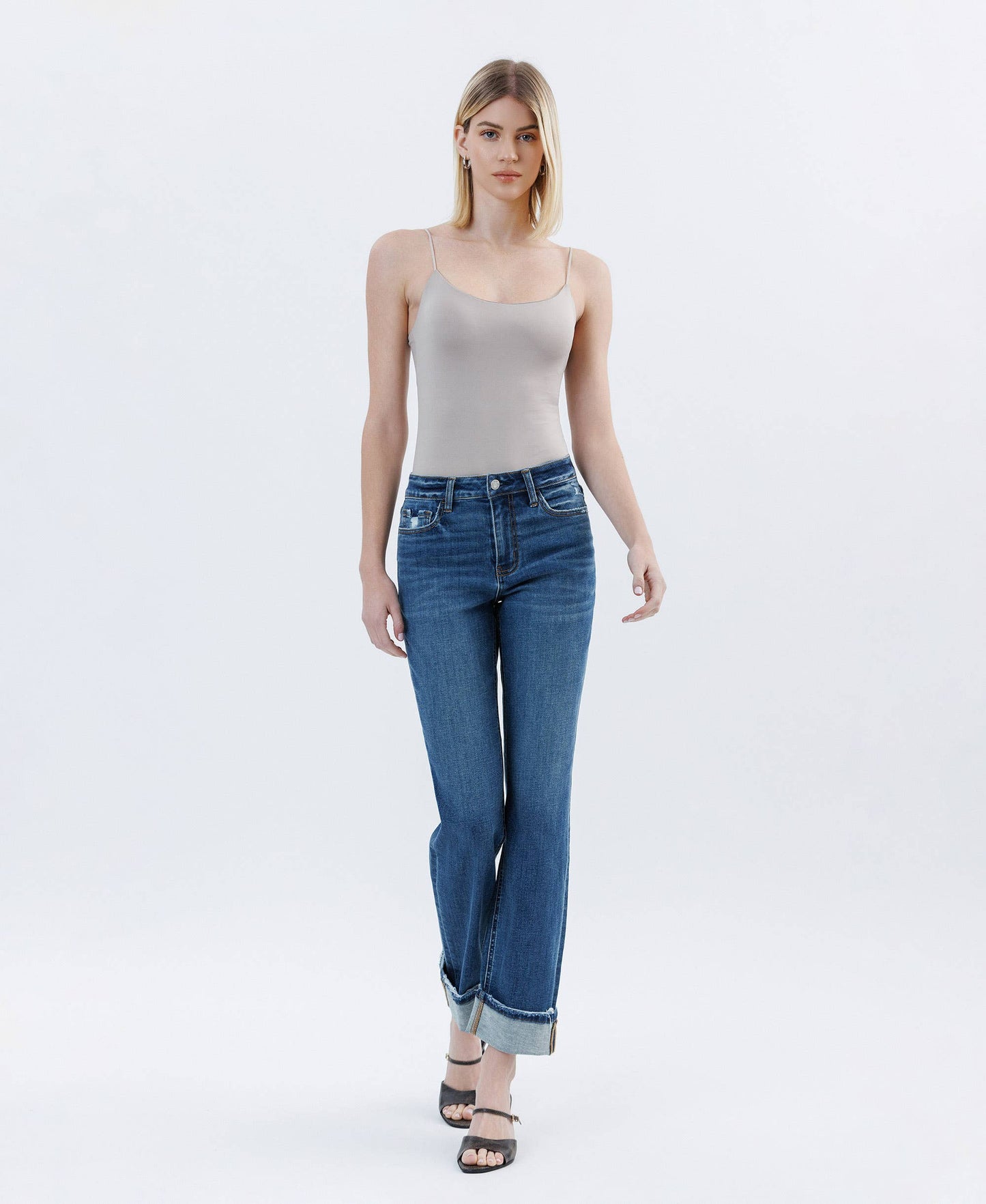Victoria Cuffed Straight Jeans