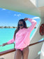 Lottie Pink Bikini Beaded Ocean Hoodie