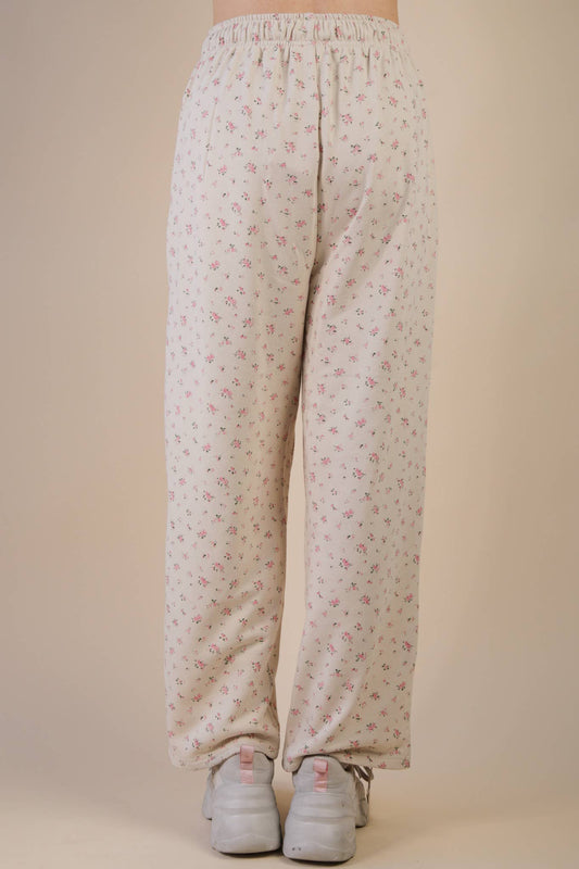 Floral Wide Leg Sweatpants