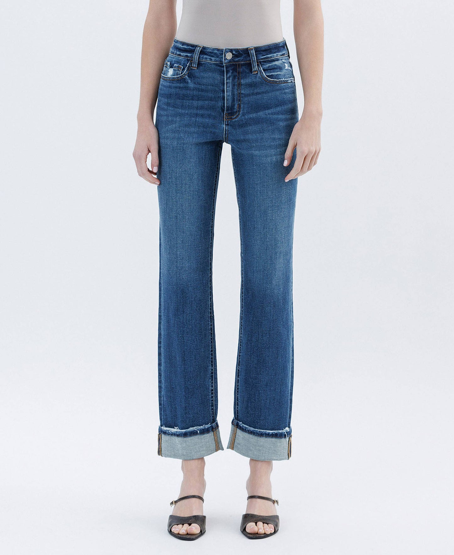 Victoria Cuffed Straight Jeans