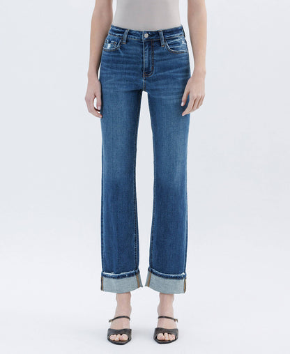 Victoria Cuffed Straight Jeans