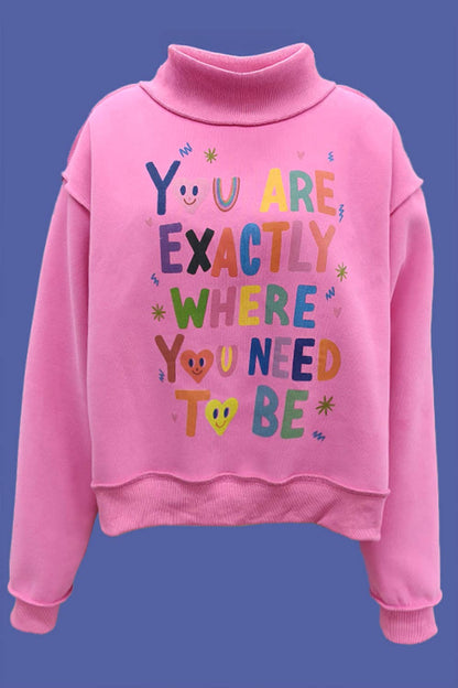 The Positivity Reversible Mock-Neck Sweatshirt