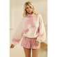 Pink Horizon Quilted Quarter Zip