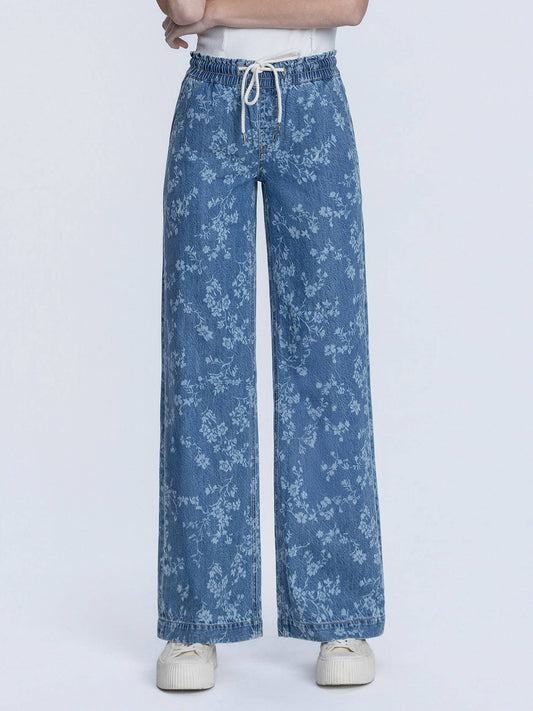 Floral Wide Leg Jeans