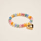 Beaded Puffy Heart Charm Bracelet