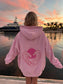 Ocean Heart Embroidered Oversized Hoodie