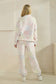 Floral Quilted mock neck Sweatshirt