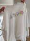 Old Harbor Garden Embroider Oversized Sweatshirt