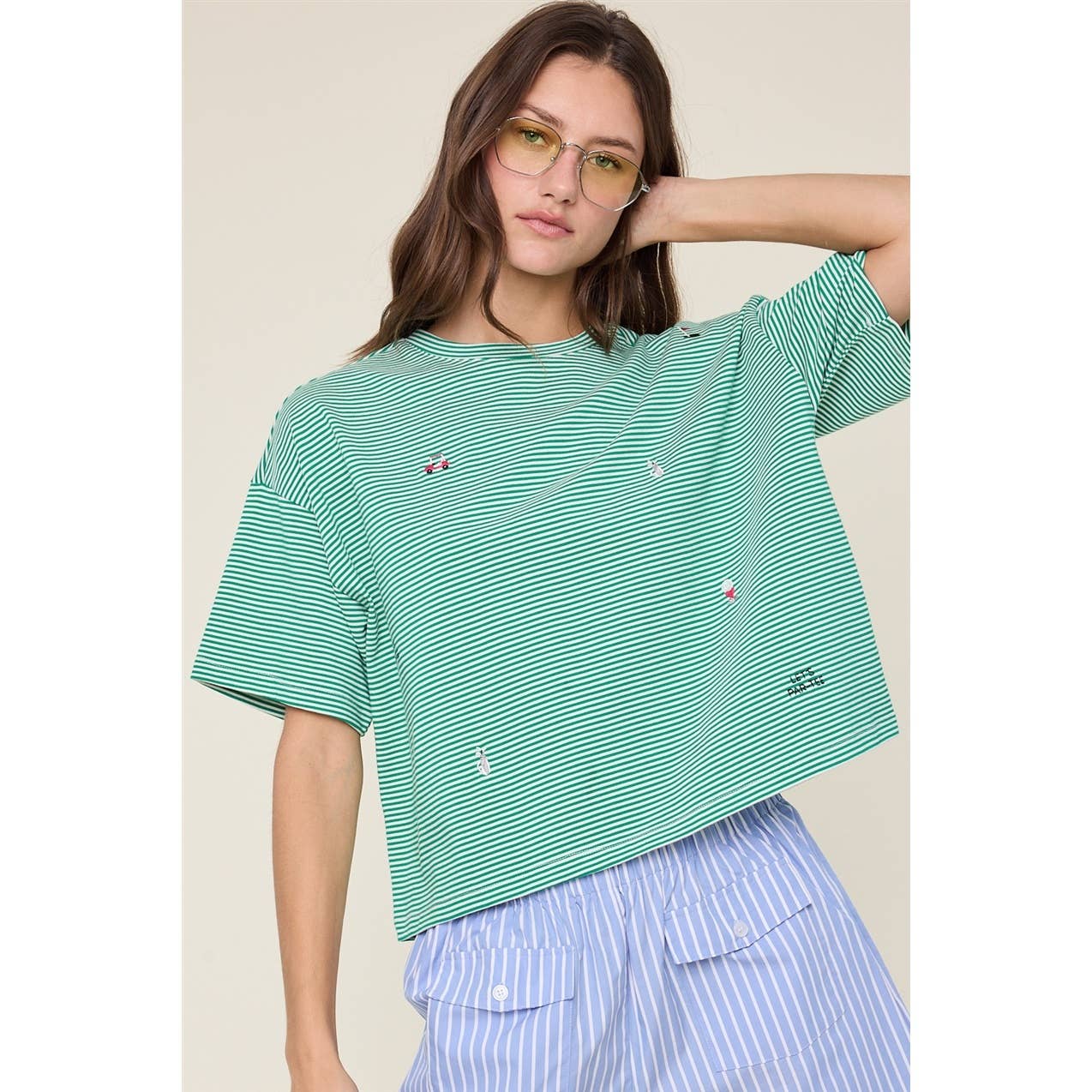 Golf Icons Striped Tee