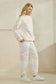Floral Quilted mock neck Sweatshirt