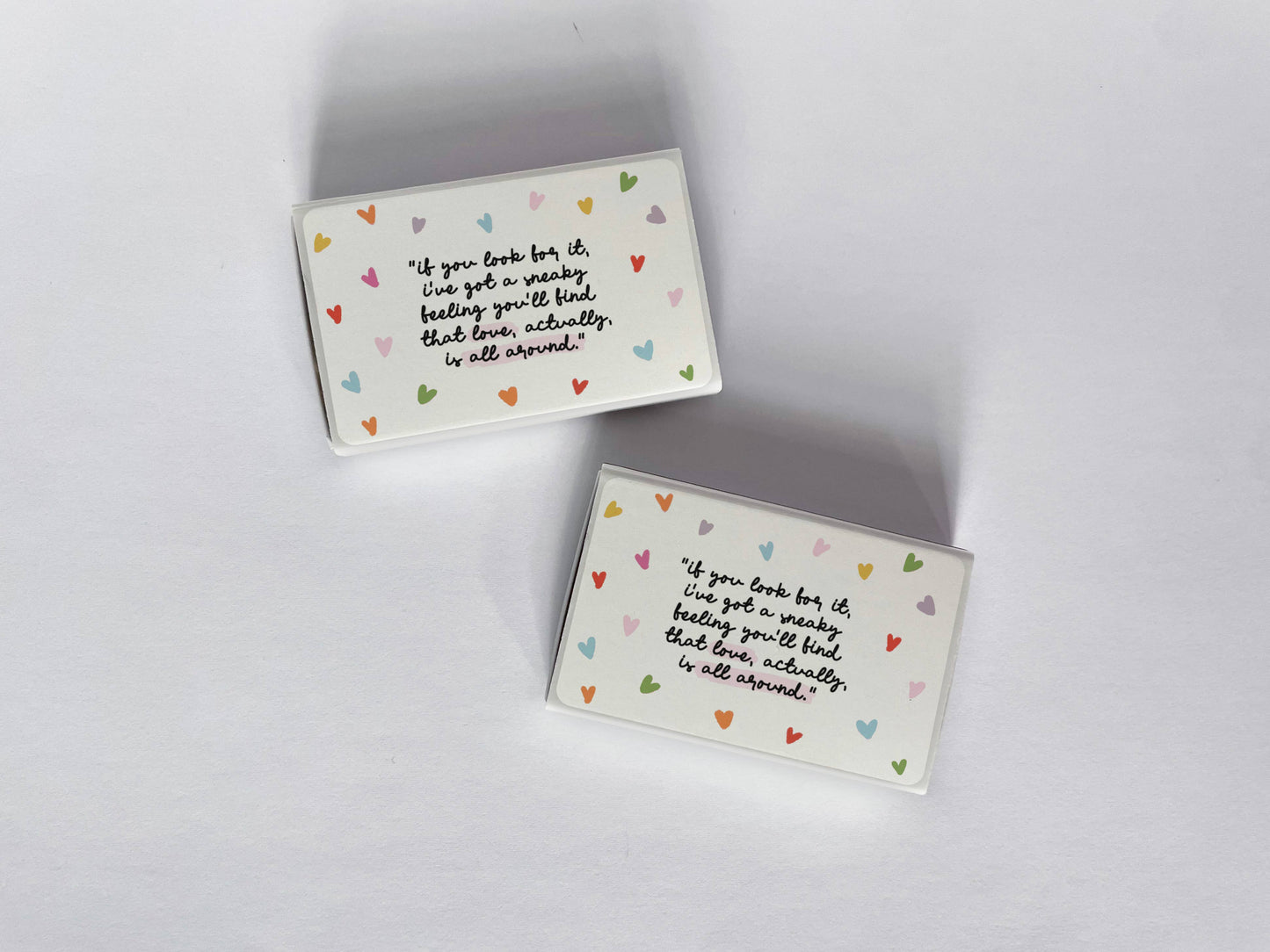 Love is All Around Hearts Matchbox