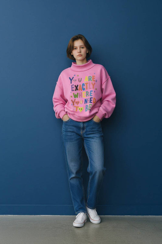 The Positivity Reversible Mock-Neck Sweatshirt