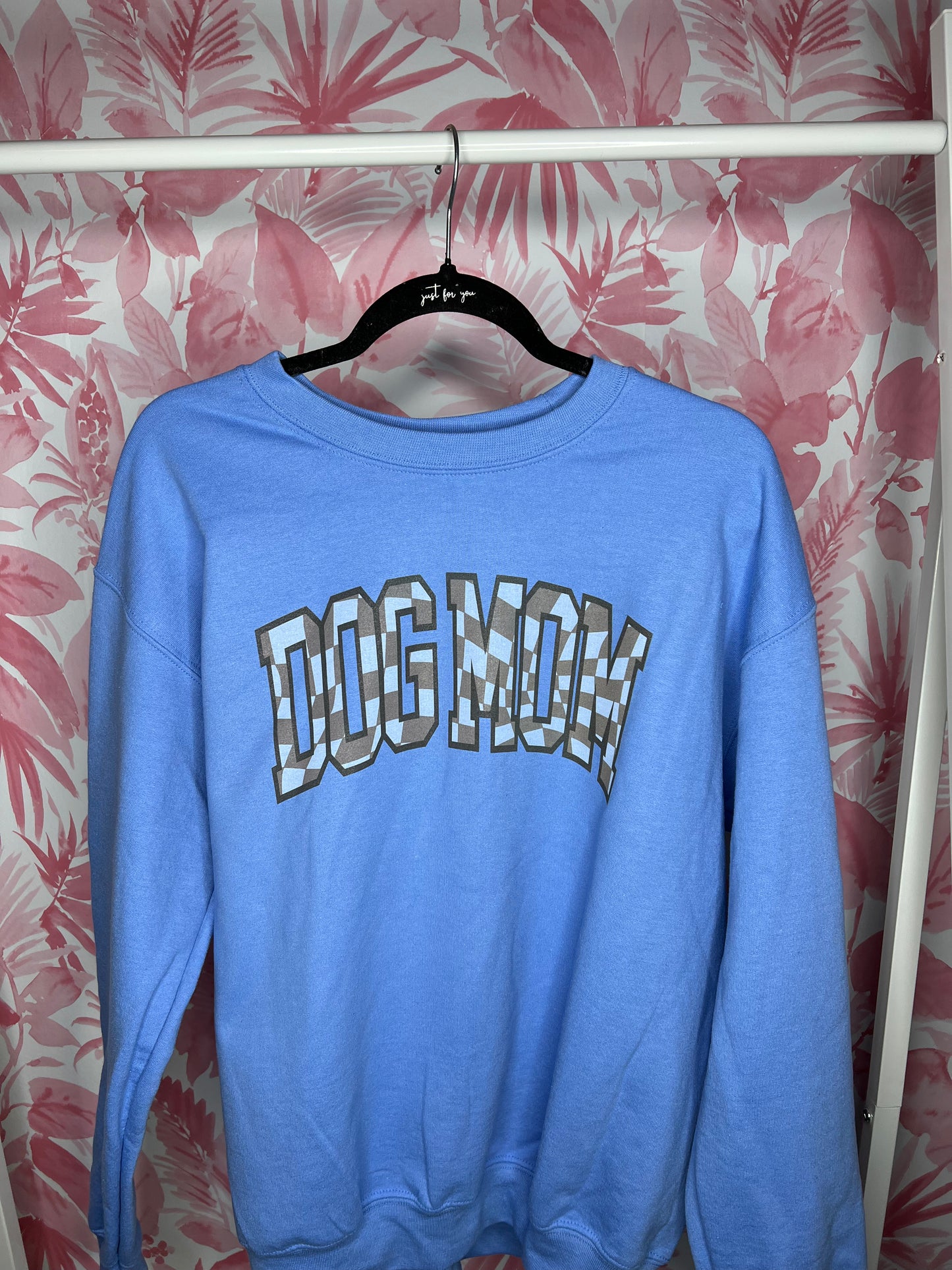 Dog mom blue crewneck